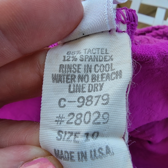 LA BLANCA ♡ Absolutely Gorgeous Vintage Purple 1pc Padded Bralette Swimsuit 10 - Picture 15 of 15